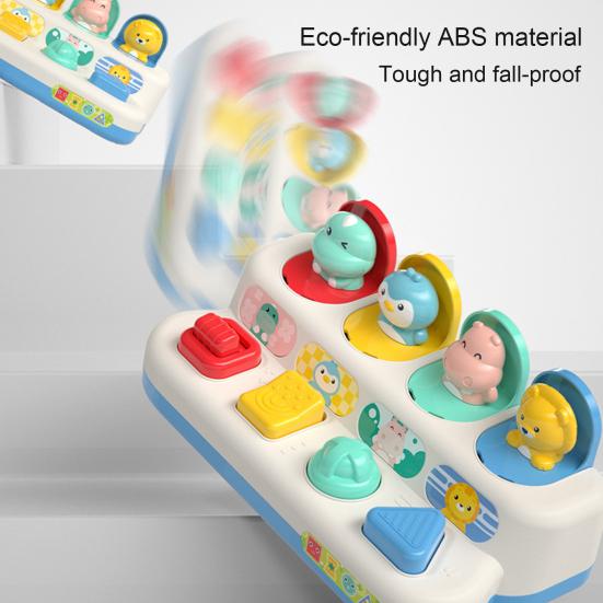 Baby Animal Puzzle Enlightenment Developmental Fun Memory Training Toy Pop-up Switch Box for Early Education
