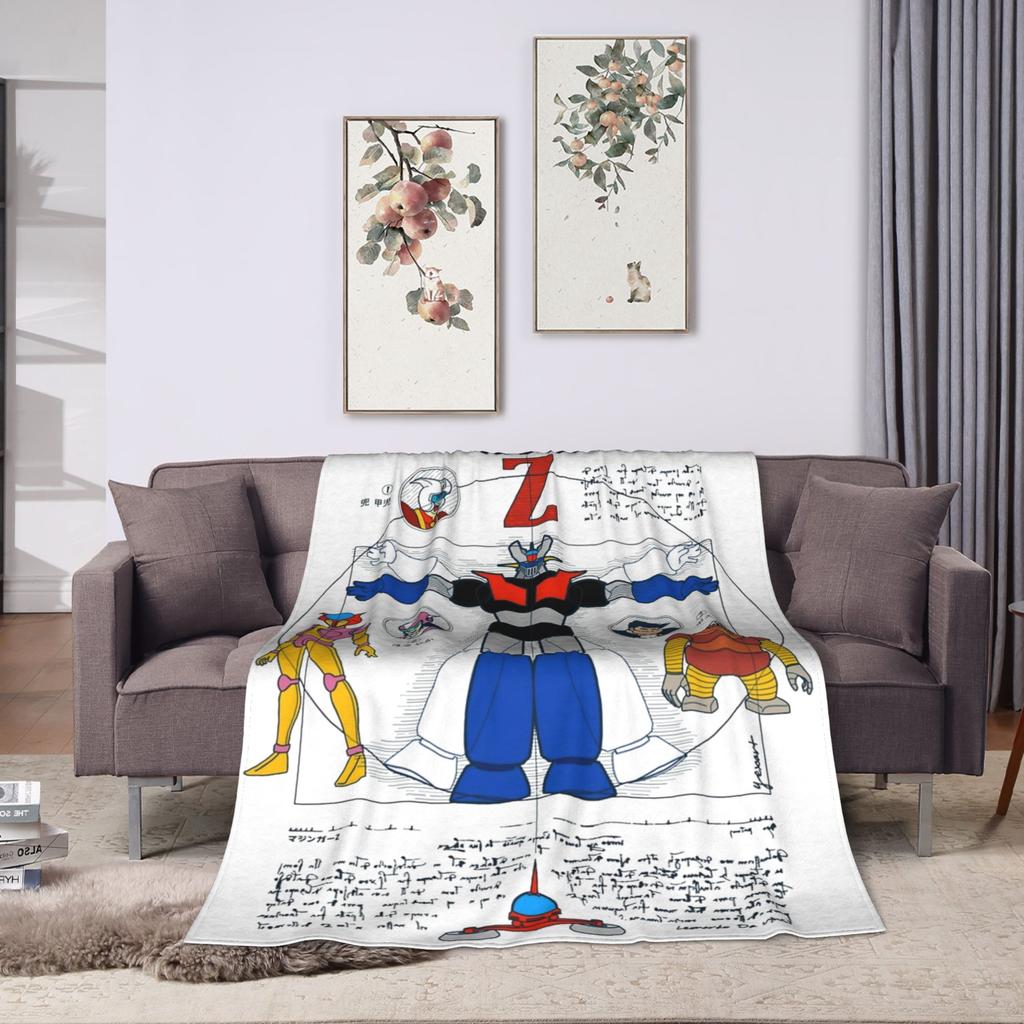UFO Robot Grendizer Пледы Флис Весна/Осень Многофункциональный Теплый Плед для Кровати Дивана Одеяло