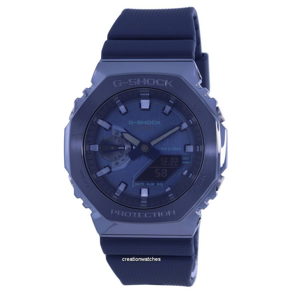 Мужские часы Casio G-Shock World Time Analog Digital Metal Covered GM-2100N-2A GM2100N-2 200M