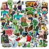 Minecraft 50pcs Game Stickers Pvc Waterproof Lapyop Bike Luggage Suitcase Decals