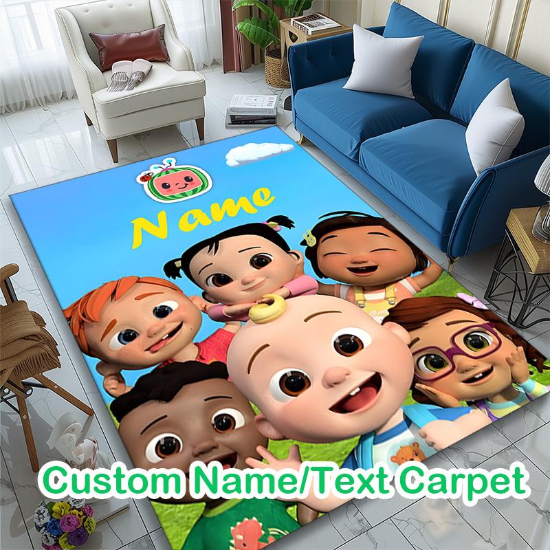 1pc Cocomelon Kids Group Printed Chair Rug for Home Office Use, Living Room Kitchen Game Room Area Carpet