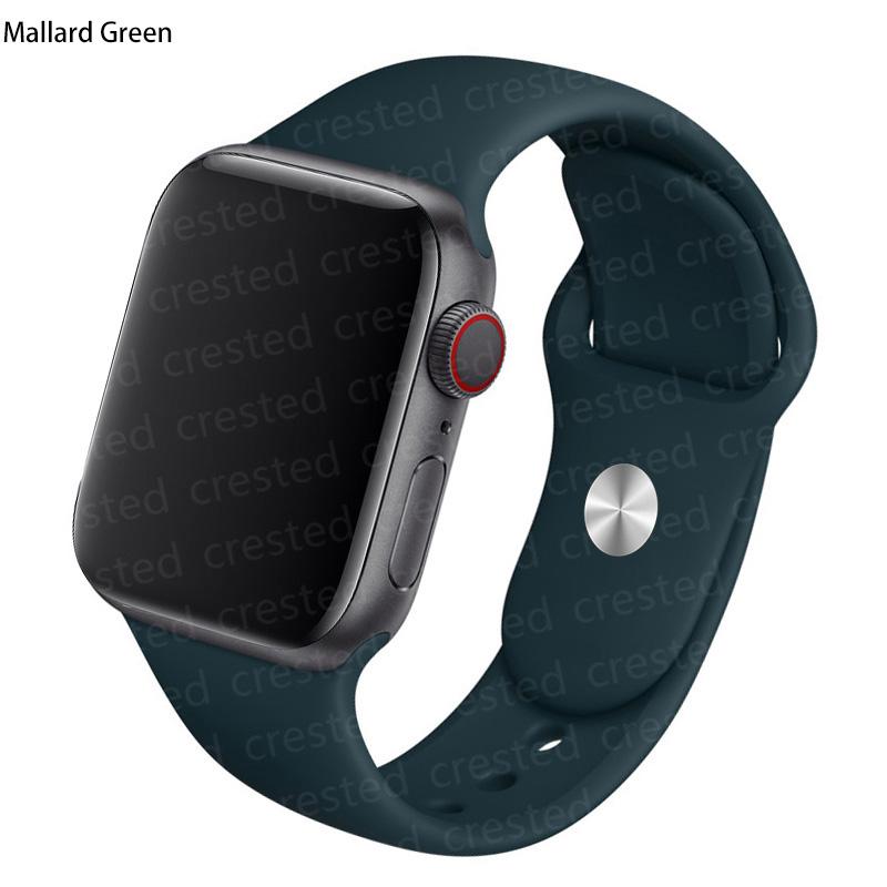 Силиконовый ремешок для Apple Watch Band 41 мм, 44 мм, 38 мм, 45 мм, 40 мм, 42 мм, дышащий ремешок для часов, браслет iWatch series 7, 6, 5, 4, 3, 2, 1
