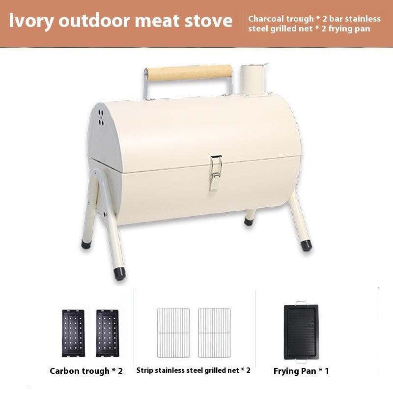 Гриль для барбекю, бытовая жарка и гриль, двухцелевая печь, переносная, для кемпинга, бездымный гриль для барбекю, гриль-гриль