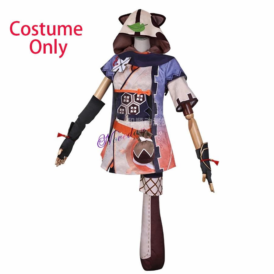 Genshin Impact Sayu Cosplay Costume Tail Shoes Wig Cosplay Anime Game Kimono Women Hooded Lolita Dress Party Halloween Costume