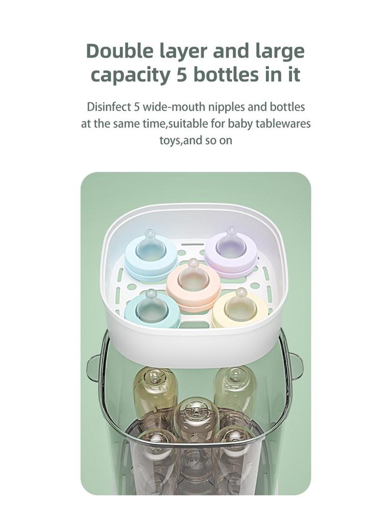 Стерилизатор для детских бутылочек и сосок паром Whale Love большой вместимости