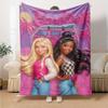 1pc Barbie Vacation Flannel Blanket Soft Warm Throw for Home, Office, Travel, All-Season Cozy Bedding GiftL1026