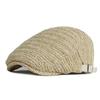 Мужская соломенная шляпа, плоская кепка, берет газетчика, однотонный берет Ivy Cabbie, летняя шляпа для вождения