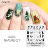 kads Пластины для стемпинга для дизайна ногтей Nature 027 Leaves Flowers Design Image Template Nail Stencil Manicure Overprint Stamping Nails