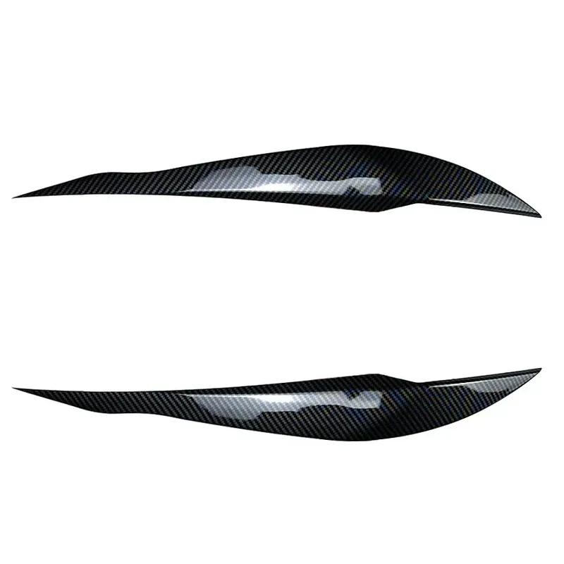 2pcs Car Headlight Eye Lid Covers ABS Carbon Headlight Lamp Eyebrows Trim Stickers for BMW 3 Series F30 F31 318i 320i 2012-2018