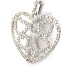 Les Trésors De Lily [J9540] - White 'Love Divine' Silver Pendant