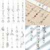 Ornament Curtains Embellishment Sun Catcher Star Moon Crystal Wind Chime Hanging Prisms Pendant