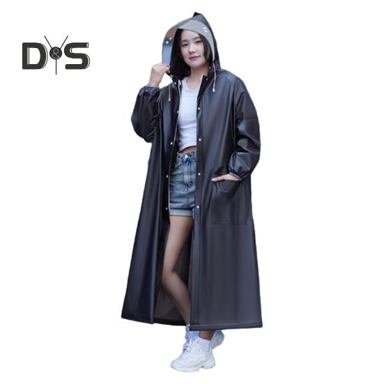 Плащ с капюшоном, водонепроницаемый, с застежкой-молнией из ЭВА, многоразовый, для взрослых, сверхлегкий, непромокаемый, толстый, портативный, для путешествий на открытом воздухе, дождевик-пончо, дождевик