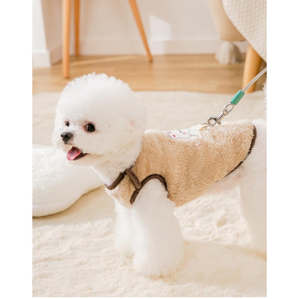 Spring Korean Version of the Bear Can Be Towed Vest Two-legged Fleece Jacket Small Dog Teddy Dog Cat Pet Clothes