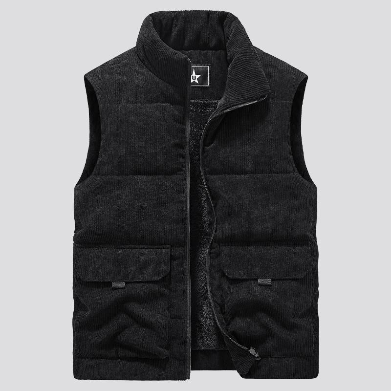 Vest for Men Winter Wool Vest Male Cotton-Padded Vests Coats Men Sleeveless Vest Jackets Warm Waistcoats Clothing