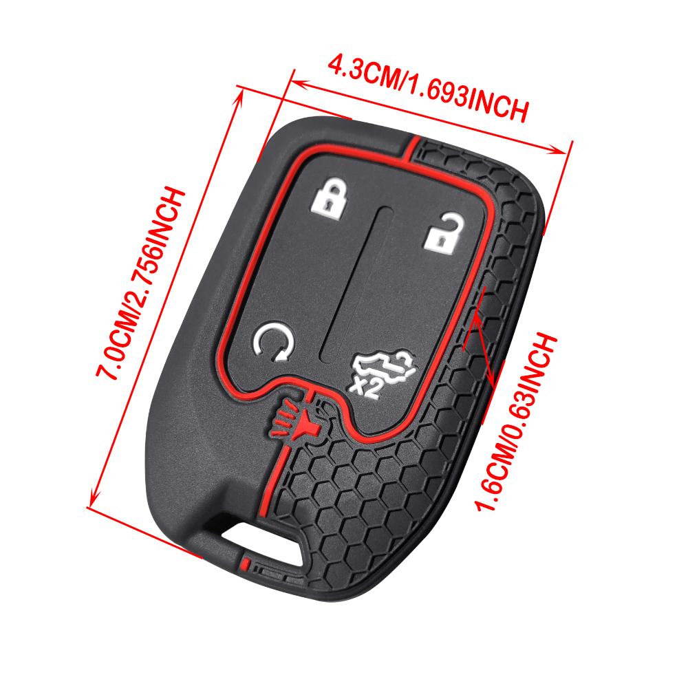 Силиконовый чехол-держатель для ключа автомобиля для CHEVROLET Silverado Suburban для GMC Sierra 1500 2500HD 3500HD Terrain Acadia брелок