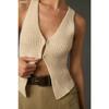 European and American Sexy Woolen Tops Versatile Summer V Neck Sleeveless Sling Hidden Hook Sweater Vest Vest for Women