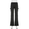 WTEMPO Brand Retro Street Hot Girls Style Low Waist Micro Flare Jeans Personality Pocket Casual Pants Women Micro Flare Pants