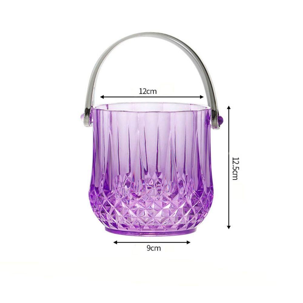 Acrylic Wine Chilling Bucket With Handle Beverage Chilling Tub Champagne Ice Bucket Clubs
