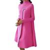 Autumn Winter Spring Fashion Casual Temperament Style Long Sleeved Round Neck Dress Dresses for Women Elegant