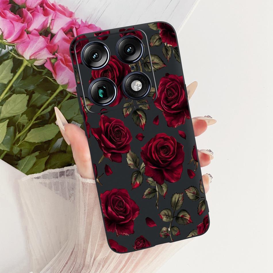 For Motorola Signature Cute Flower Butterfly Cat Painted Case For Motorola Signature XT2603-2 Black Silicone Soft Phone Cases