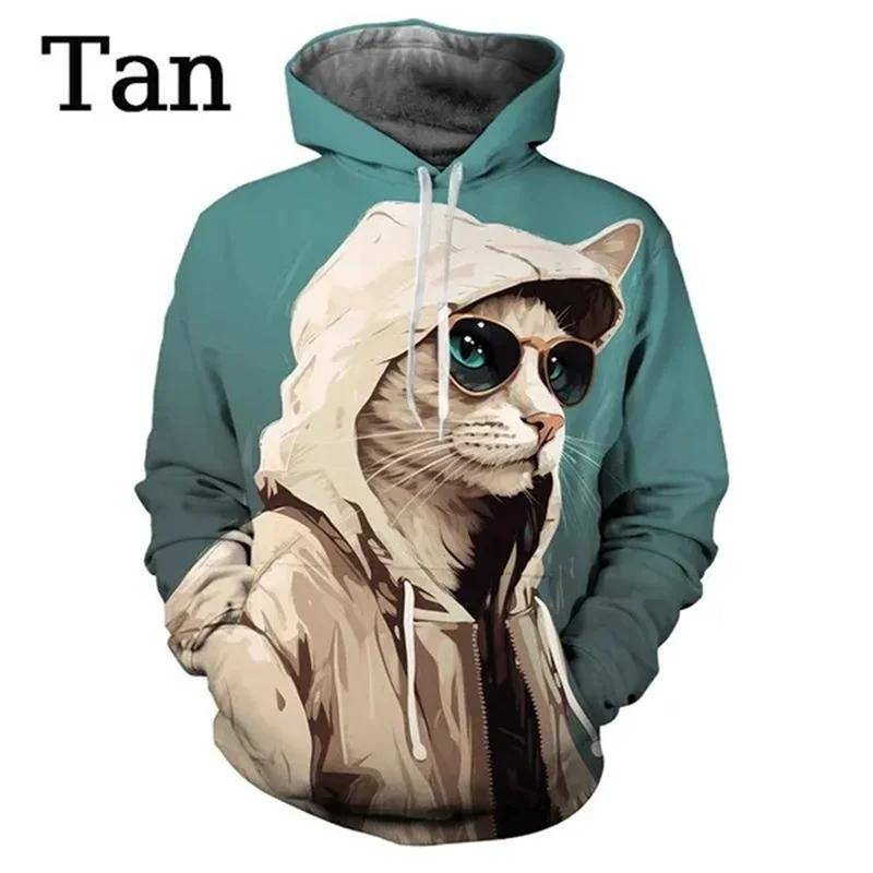 Cool Designs Cat Graphic Hoodie Men Clothes 3d Printed Funny Kids Hoodies Women Harajuku Fashion Y2k Pullover Sweatshirt Hoody