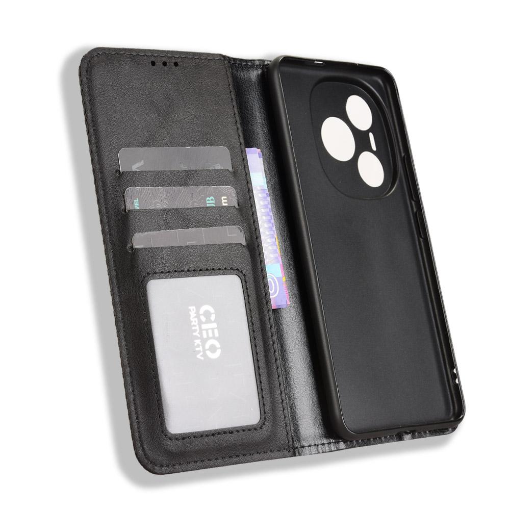 For Honor Power 5G Leather Case Wallet Stand Retro Texture Phone Cover