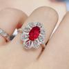 100 %925 Sterling Silver Real Ruby Gemstone Ring For Women Fine Anillos De Silver 925 Jewelry Ruby Jewellry Bizuteria Rings Box