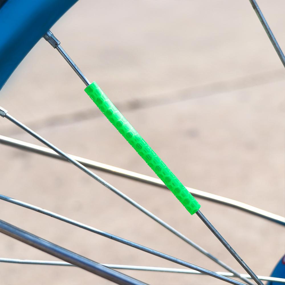 Warning Light Cycling Bike Strip Reflective Tubes Clip On Bicycle Lights Wheel Rim Spoke Reflectors