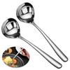 Thicken Stainless Steel Spoon Long Handle Soup Ladle Durable Hotel Hot Pot Spoon  Home Kitchen