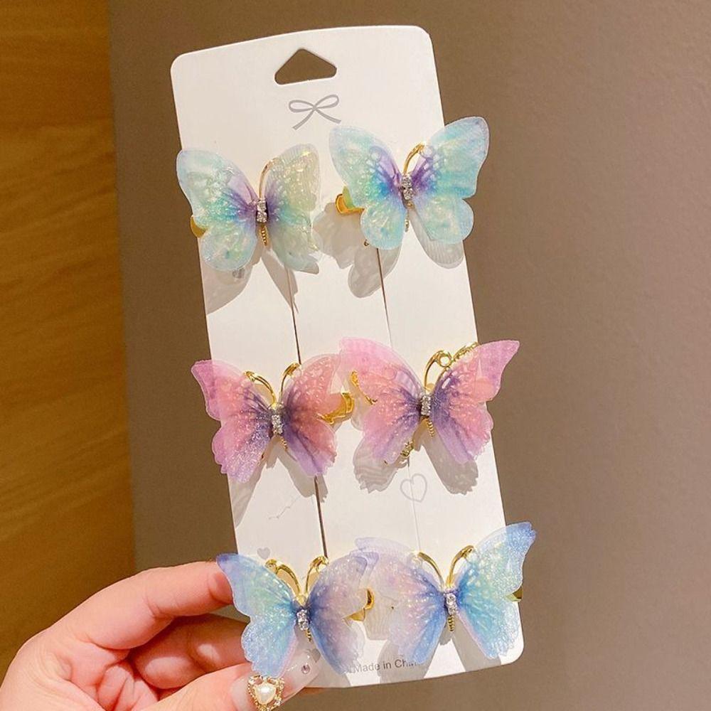 Headwear Hair Accessories Cute Barrette Rainbow Hairpin Butterfly Hairpin Duckbill Clip Hair Clips
