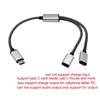 Разветвитель USB C (папа) на 2/3 USB C (мама) Кабели-конвертеры Несколько хабов Порт USB C Хаб Зарядное устройство Адаптер для разделения питания 11,81 дюйма