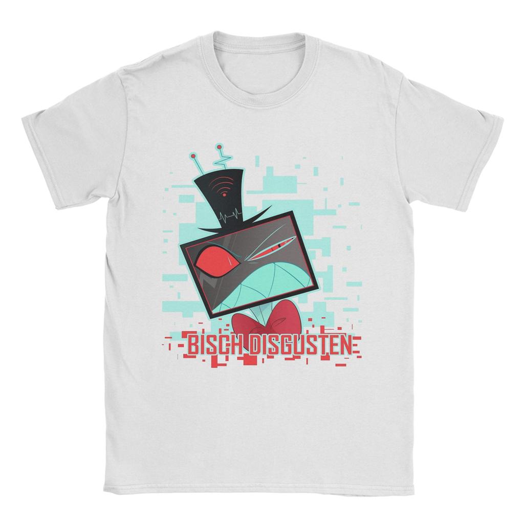 Men's Voz Hazbins Hotels Anime T Shirt 100% Cotton Tops Hipster Short Sleeve O Neck Tee Shirt New Arrival T-Shirts