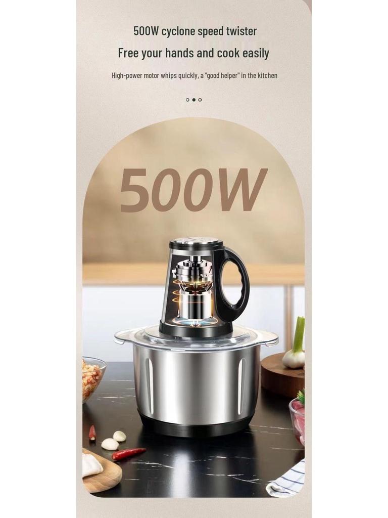 Бесплатная доставка: Обновленная электрическая мясорубка и кухонный комбайн - Миксер, Блендер, Машина для приготовления фарша для пельменей и теста, Измельчитель чили.