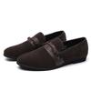 Suede Loafers Men Handmade Leather Shoes Black Casual Driving Flats Blue Slip-on Moccasins Men Shoes Plus Size 46 47 48