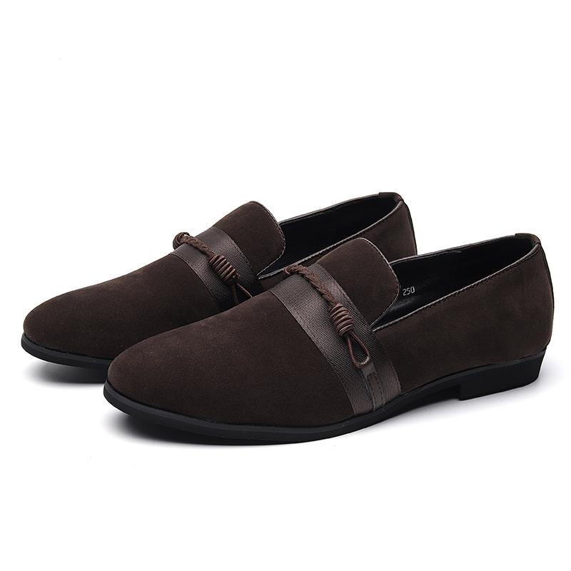 Suede Loafers Men Handmade Leather Shoes Black Casual Driving Flats Blue Slip-on Moccasins Men Shoes Plus Size 46 47 48