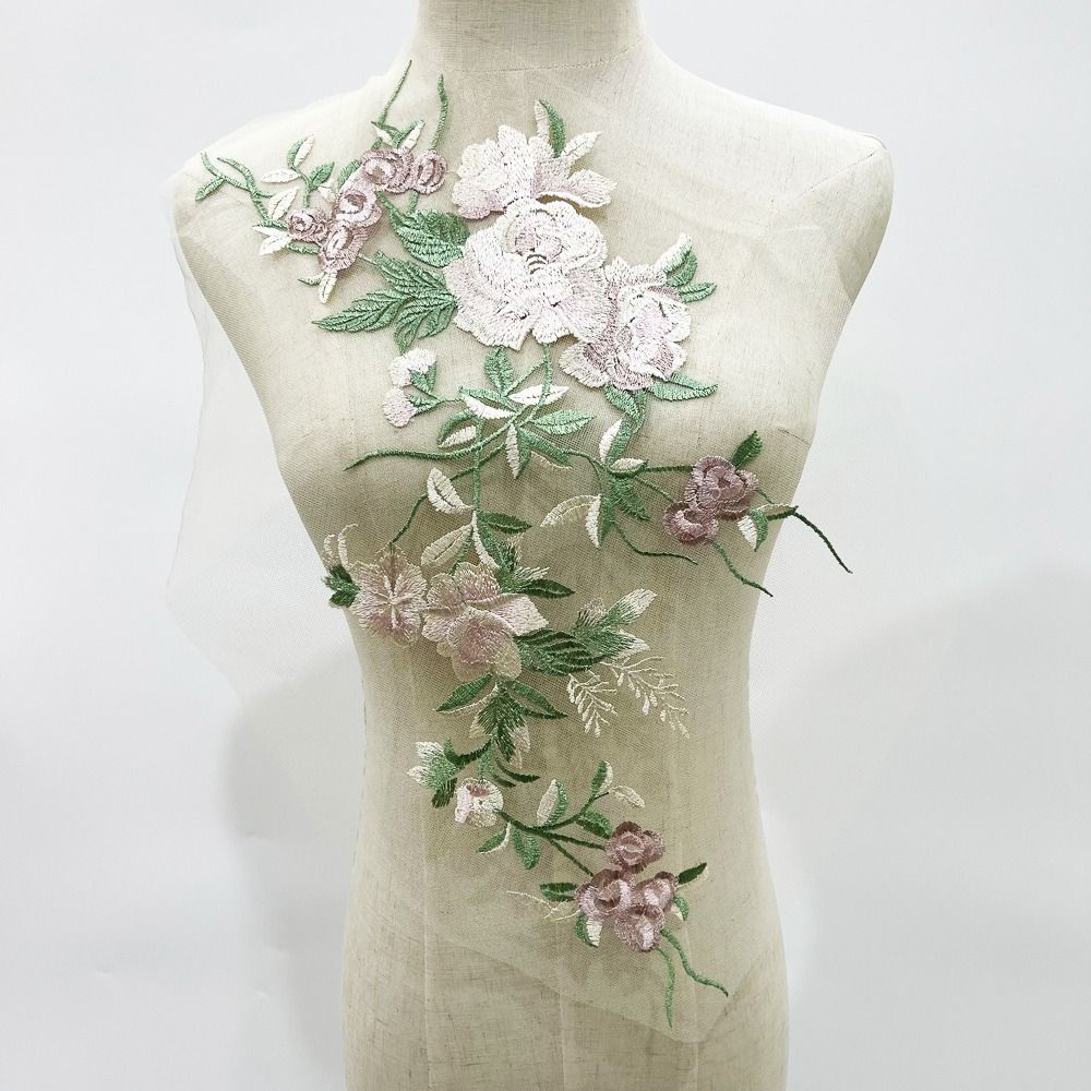 Изысканная одежда аппликация кружевная ткань нашивки на одежду цветы вышитые нашивки шитье