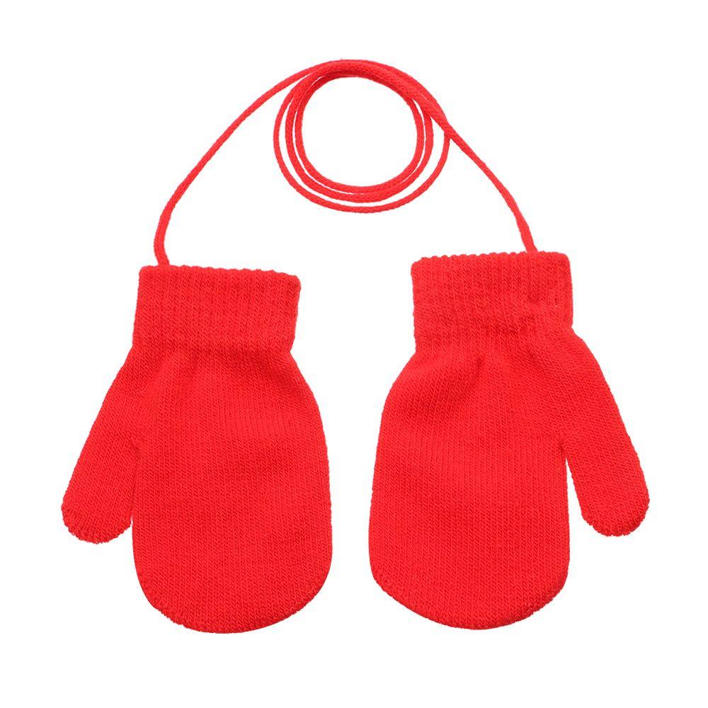 1-4 Years Anti-lost Baby Boys Girls Kids Gloves Thick Warm Sports Gloves Knitted Mittens