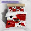 Austria Football Printed Bedding 3 Piece Set Cozy Breathable Bed Cover Set as Housewarming Holiday Gift