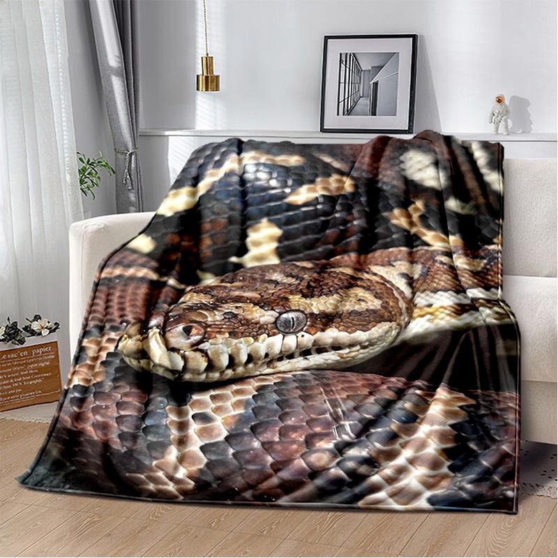 Gothic Snake Serpent Python Viper Blankets Soft Throw Blanket for Home Bedroom Bed Sofa Picnic Travel Office Cover Kids gift