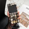 Для Samsung Zflip6 Чехол-кроссбоди с веревкой, откидной чехол для телефона P50, Складной экран Xflip, Медведь, Ромб, Буква, Жесткий