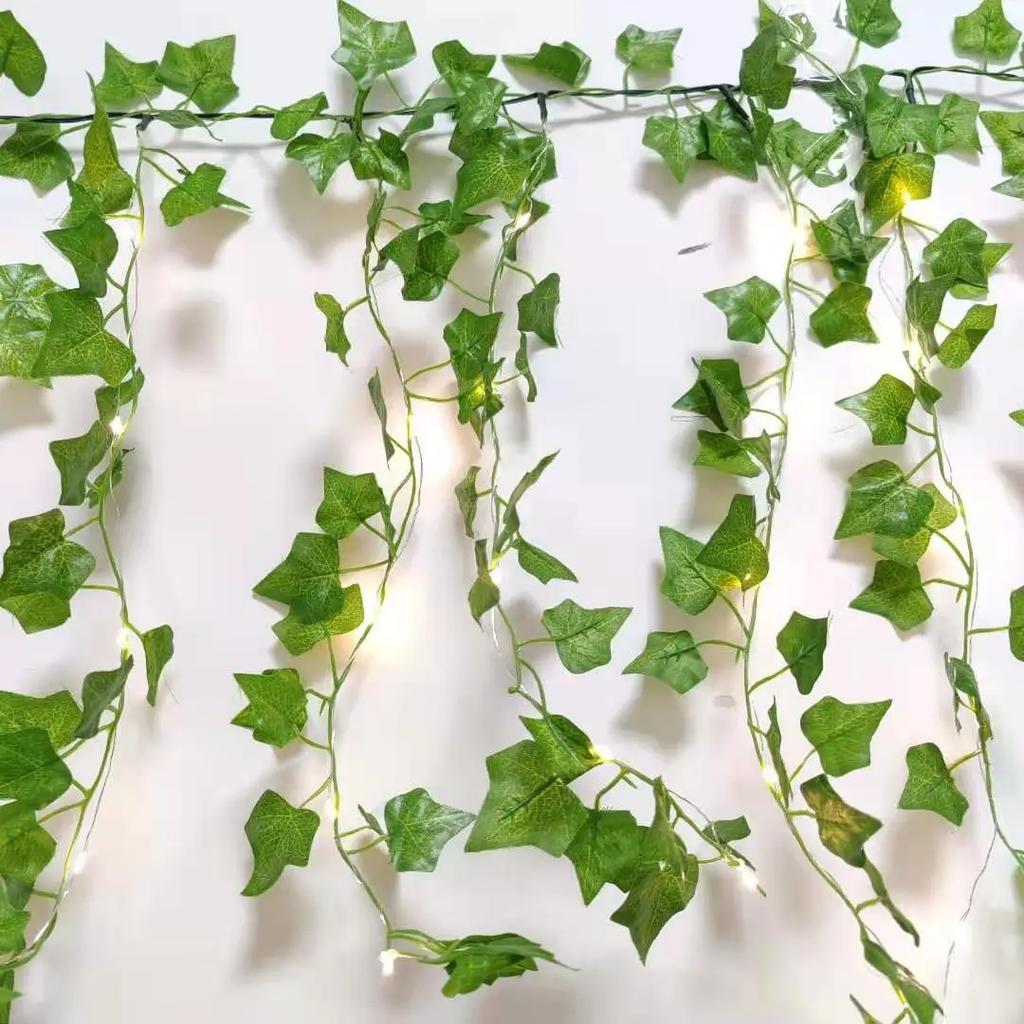1 шт. 210 см Зеленый шелк Искусственная подвесная рождественская гирлянда Растения Лоза Листья Сделай сам Дом Свадебная вечеринка Ванная комната Сад Украшение