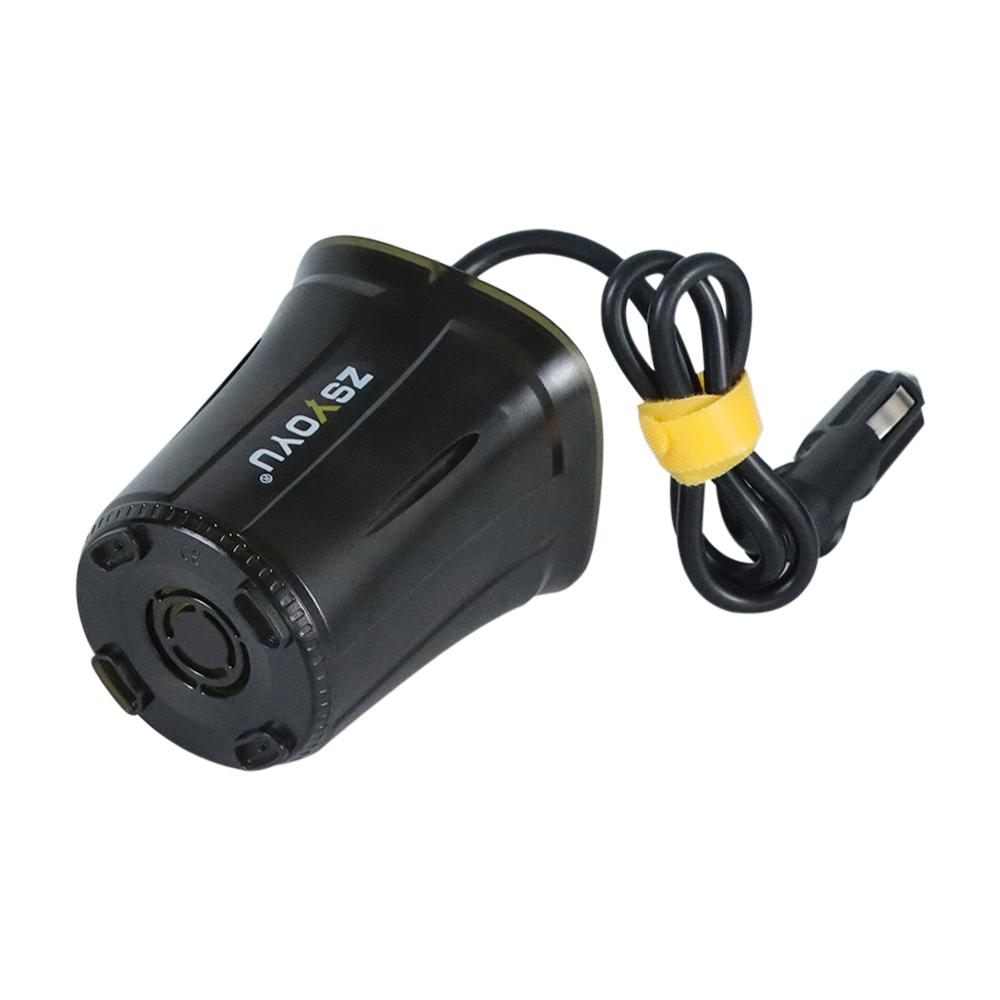 Автомобильное зарядное устройство, адаптер, разветвитель, 2 гнезда, быстрая зарядка QC3.0, подстаканник, светодиодный дисплей вольтметра, переключатель