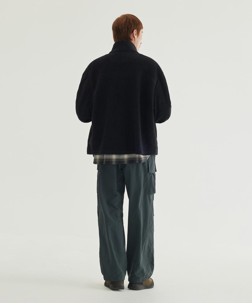 Covernat Wool Zip-Up Jacket Black