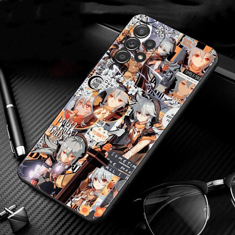 Anime Genshin Impact Case For Samsung Galaxy A51 A71 A41 A31 A11 A01 A72 A52 A42 A32 A22 A21s A02s A12 A02 Phone Shell Capa