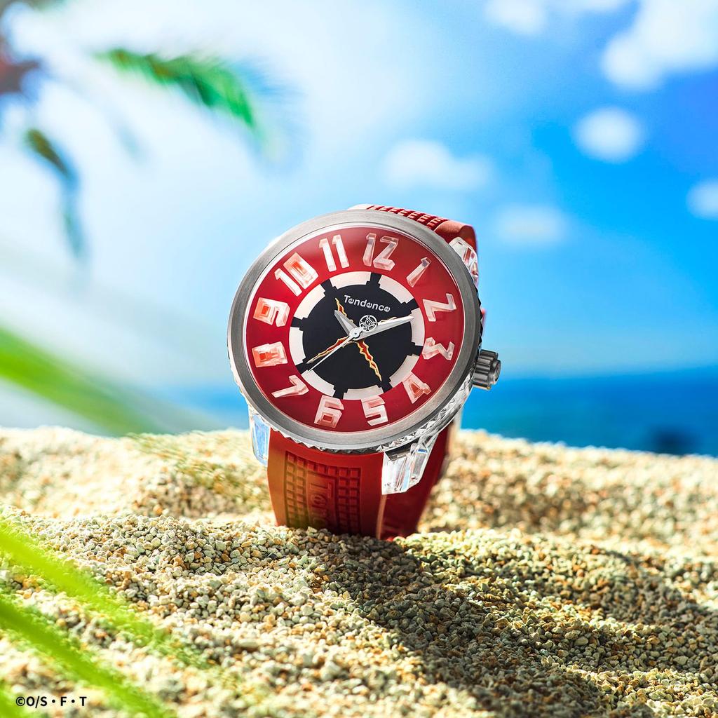Tendence Коллаборация ONE PIECE Луффи Кварцевые 10 АТМ Водонепроницаемые Минеральное Красный TY532021 Часы, Модель, Механизм, Водонепроницаемость, Стекло, Циферблат, Унисекс, [Оригинал]