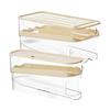 Auto Rolling Egg Organizer For Refrigerator Slide Egg Dispenser Safe Space-Saving Egg Storage Box Egg Organizer Refrigerator Egg