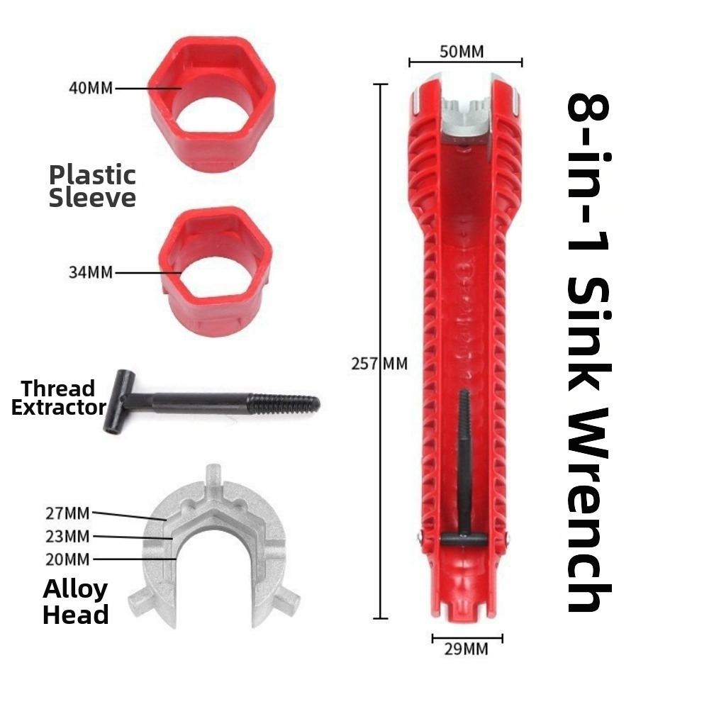 Anti-Slip Faucet Wrench Multi-Functional Plumbing Wrench New Kitchen Sink Wrench Pipe Repair