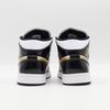852542-007 Nike Air Jordan 1 Mid SE Металлический Золотой Лакированный Черный Белый (Мужской)