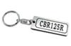 Ключница-брелок акриловая CBR125R с двойным кольцом, оригинальная, для кастомизации экстерьера и аксессуаров, A-987-2, Серебристый/Черный, Глушитель, Руль, Детали, Зеркала, Детали,