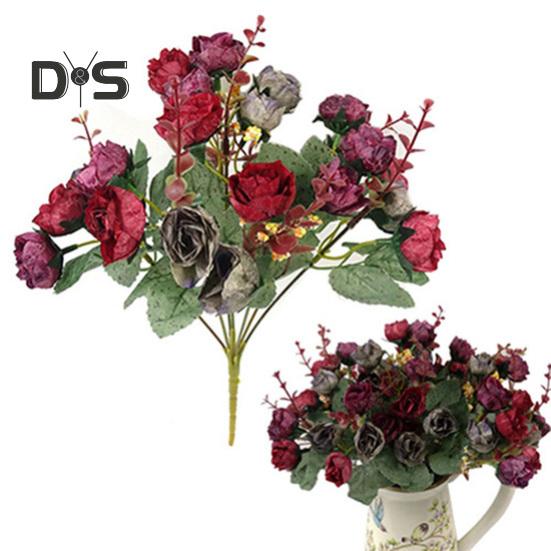 1 букет 21 головка домашний свадебный декор искусственные цветы розы цветы